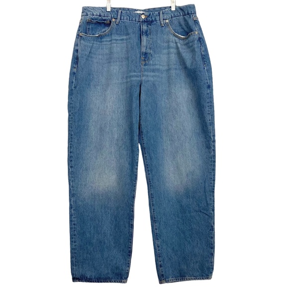 GOOD AMERICAN Good 90s Loose Jeans Indigo054 - Picture 7 of 11